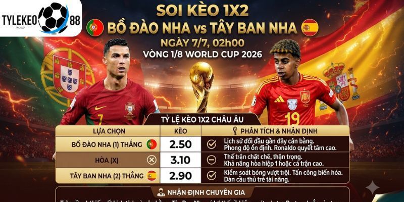 Bồ Đào Nha vs Tây Ban Nha Ngày 7/7, 02h00